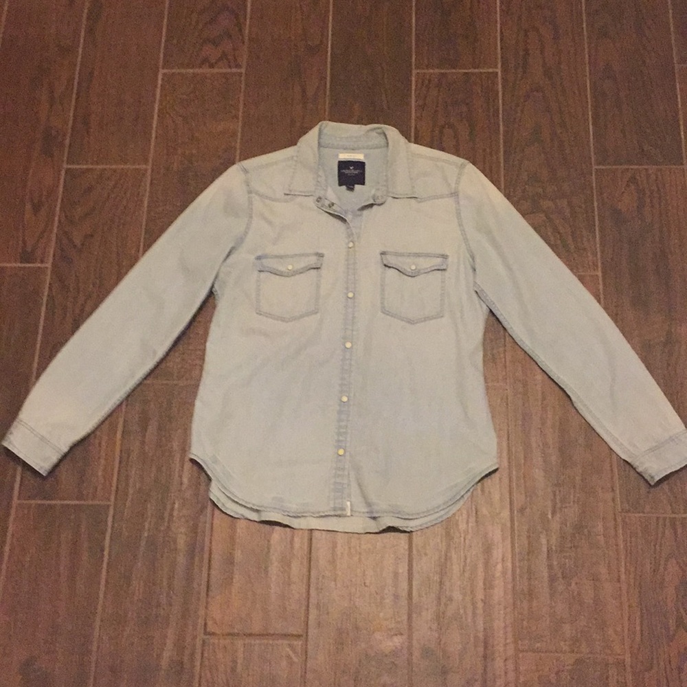 AEO Chambray Long Sleeve